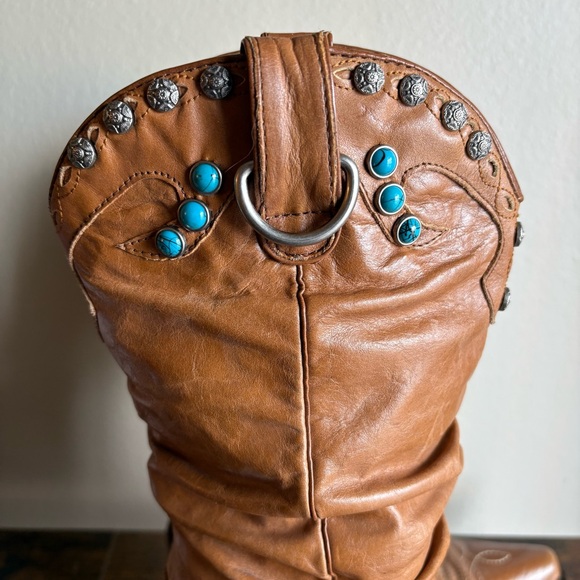 Steve Madden Brown Leather Western Shyann Boots - Picture 3 of 6